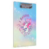 Unicornパーソナライズされたカラフルかわいいクリップボード クリップボード (右)