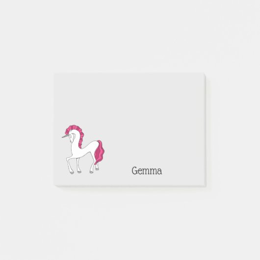 Unicornパーソナライズされた Post It Notes ポストイット (正面)
