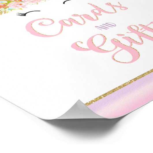 Unicornパーティーテーブルサイン魔法のUnicornポスター ポスター (角)