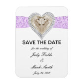 Unicornパープルレース日付磁石を保存 マグネット (縦)