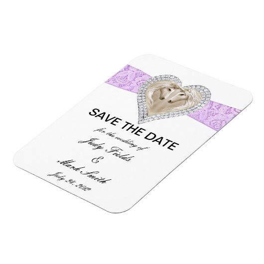 Unicornパープルレース日付磁石を保存 マグネット (左側)