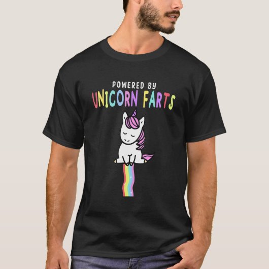 Unicornファルト明るい虹キッズUnicによって駆動 Tシャツ (正面)