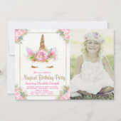 Unicornフォトバースデーパーティ招待状 招待状 (正面)