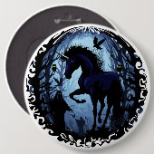 Unicornブラック魔法フェアリーinダークフォレスト 缶バッジ (正面&裏面)