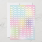 Unicornプールパーティの招待状、プールバッシュ誕生日 招待状 (裏面)