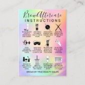 Unicornホログラフィックブローズアフターケアアイコンビジネス 名刺 (正面)