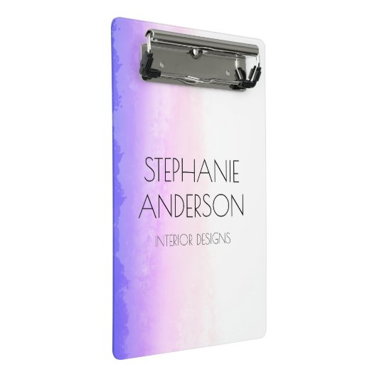 Unicornホログラフィー水彩抽象芸術 ミニクリップボード (アングル)