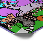 Unicornポスタ子供へー – "座っているママ"ライトバック ポスター (角)