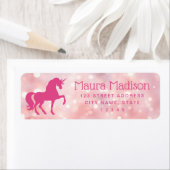 Unicornライトピンクエーテル《写真》ぼけ味差出人住所 ラベル (インサイチュ)