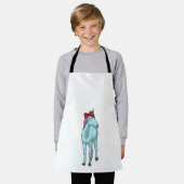 Unicornリボン エプロン (着用した状態)