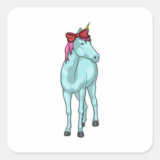 Unicornリボン スクエアシール (正面)