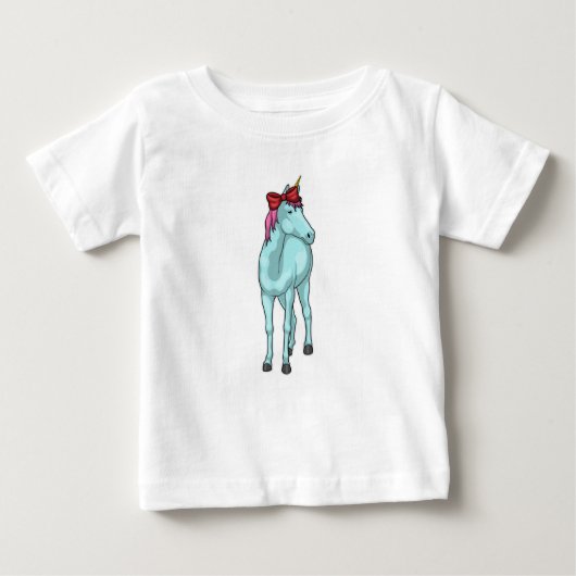 Unicornリボン ベビーTシャツ (正面)