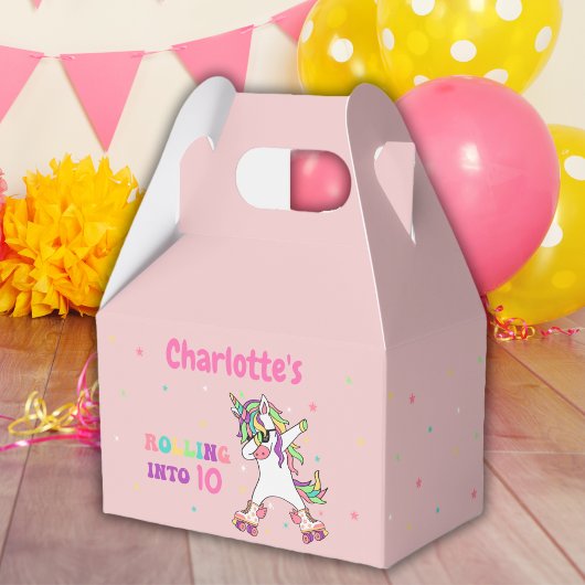 Unicornローラースケートで滑る転がの誕生日 フェイバーボックス