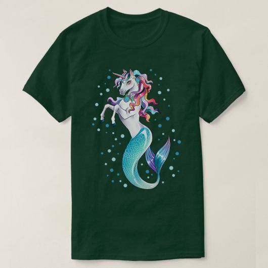 Unicorn人魚メルミコーンかわいい贈り物 Tシャツ (デザイン正面)