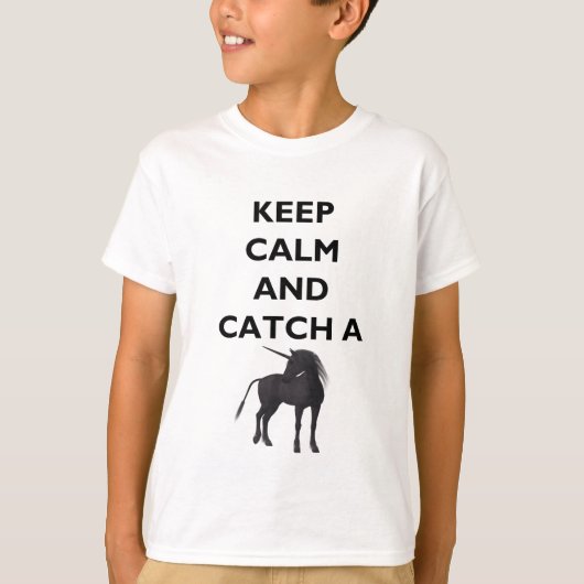 Unicorn保 Kids'Hanes T-ShirtのCalm and Catch Tシャツ (正面)