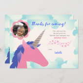 Unicorn写真サンキューカード サンキューカード (正面/裏面)