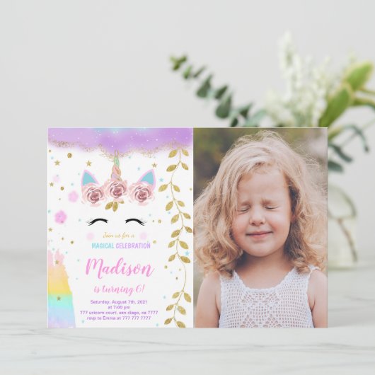 Unicorn写真 招待状 (スタンド正面)