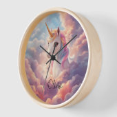 Unicorn壁時計の女の子の部屋または子供部屋 壁時計 (傾斜)