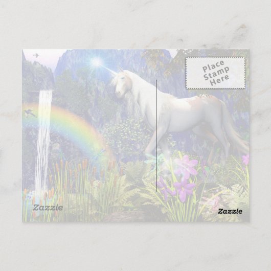 Unicorn夢はがきby DreamFlame 5D ポストカード (裏面)