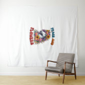 Unicorn平和と花フローラフラワークラウンタンク タペストリー (インサイチュ(横))