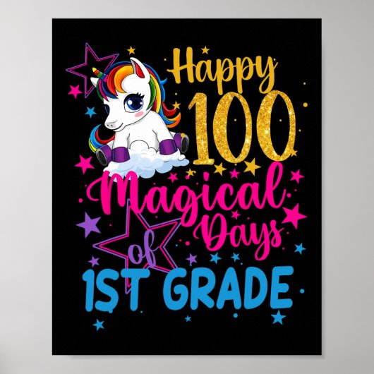 Unicorn幸せ100の魔法の日1年生 ポスター (正面)