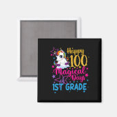Unicorn幸せ100の魔法の日1年生 マグネット (正面/裏面)