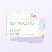 Unicorn文房具に空白の記入ありがとう ノートカード