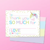 Unicorn文房具に空白の記入ありがとう ノートカード