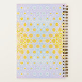 Unicorn水色スプラッシュパーソナライズされた花 ノートブック (裏面)