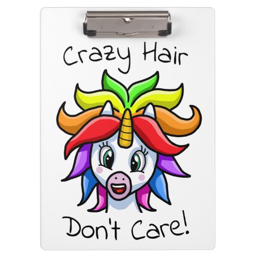 Unicorn熱狂するヘアが気におもしろいない クリップボード (正面)