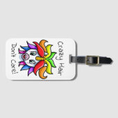 Unicorn熱狂するヘアが気におもしろいない ラゲッジタグ (正面横)