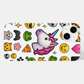 Unicorn絵文字の爆発 Case-Mate iPhoneケース (裏面 (横))