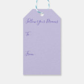 Unicorn絵画の後を追夢の水色 ギフトタグ (裏面)