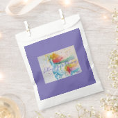 Unicorn絵画の後を追夢の水色 フェイバーバッグ (クリップ留めされた状態)