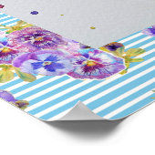 Unicorn絵画の後を追夢の水色 ポスター (角)