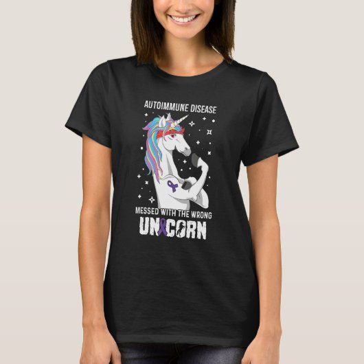 Unicorn自己免疫疾患認識度のサポート Tシャツ (正面)