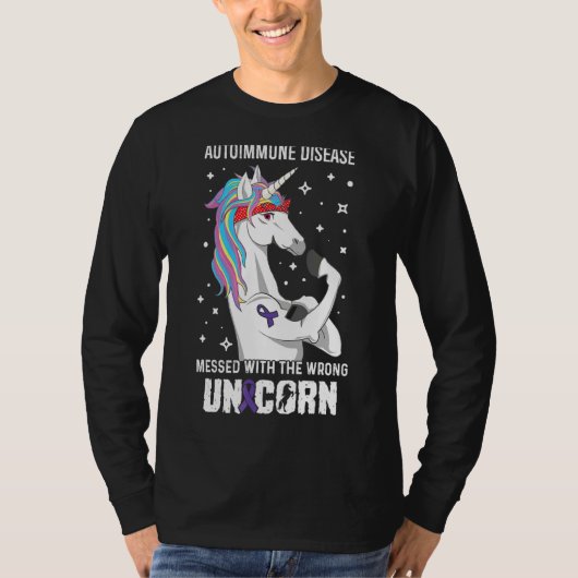 Unicorn自己免疫疾患認識度のサポート Tシャツ (正面)