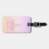 Unicorn花と星 ラゲッジタグ (正面横)