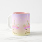 Unicorn花星&書道 ツートーンマグカップ (正面左)