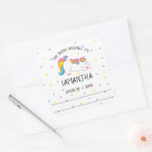 Unicorn蔵書票，のライブラリから，本 スクエアシール (封筒)