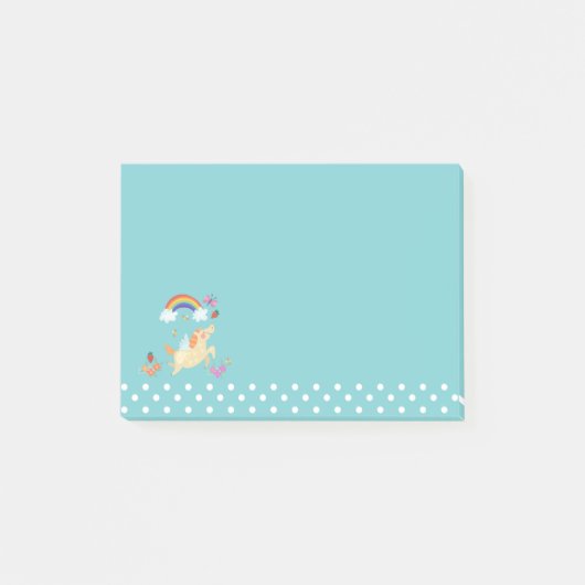 Unicorn虹の雲と花 ポストイット (正面)