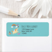 Unicorn虹の雲と花 ラベル (インサイチュ)