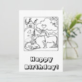 Unicorn誕生日カードYou can Color シーズンカード (スタンド正面)