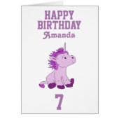 Unicorn誕生日カー子供へド – カスタマイズ (正面)
