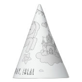 Unicorn誕生日パーティー – 自分の帽子を着色 パーティーハット (右)
