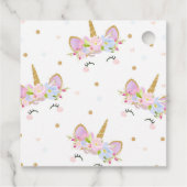 Unicorn赤ちゃんシャワーありがとうギフトラベル フェイバータグ (裏面)