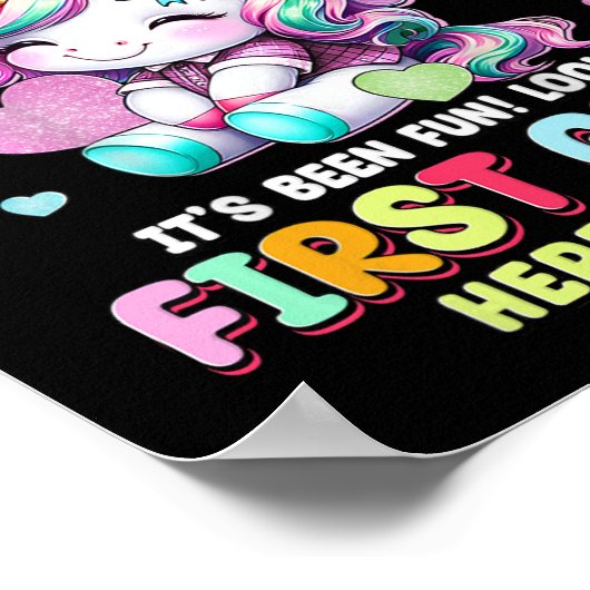 Unicorn非常に長い幼稚園の卒業最終日O ポスター (角)