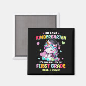 Unicorn非常に長い幼稚園の卒業最終日O マグネット (正面/裏面)