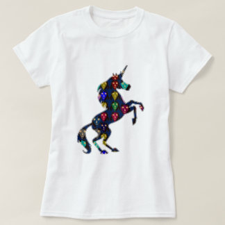 UNICORN馬絵を描童話navinJOSHI NVN100 Tシャツ