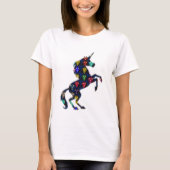 UNICORN馬絵を描童話navinJOSHI NVN100 Tシャツ (正面)